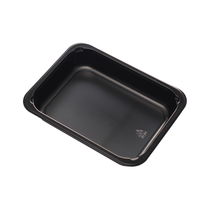 Hitray 002 27 oz. Dulang cpet hitam segi empat tepat