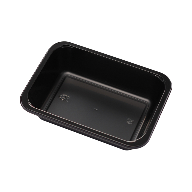 Hitray 019 22 oz. Dulang cpet hitam segi empat tepat