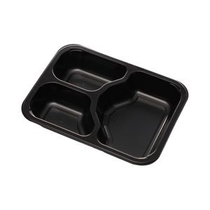 Hitray Hi09 22 oz.3 Kompartment Rektanggulo Black Cpet Tray