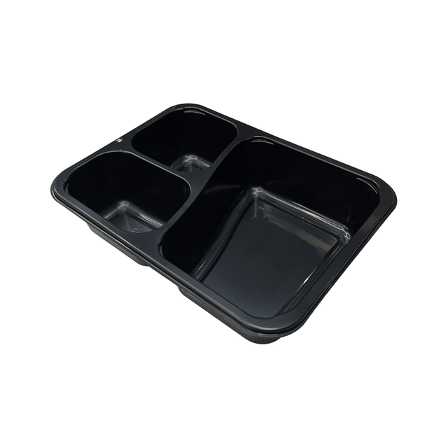 Hitray Hi18 47 oz.3 Kompartment Rektang Black Cpet Tray