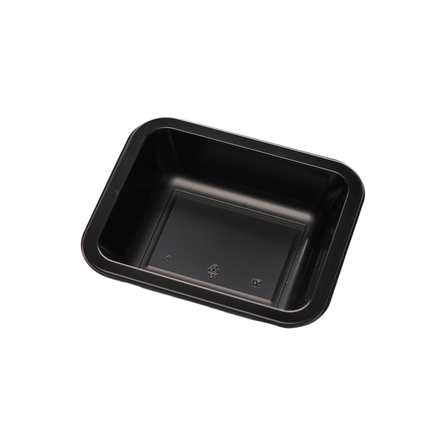 Hitray Hi20 10 oz.1 Kompartmen Dulang CPET Hitam Rectangular